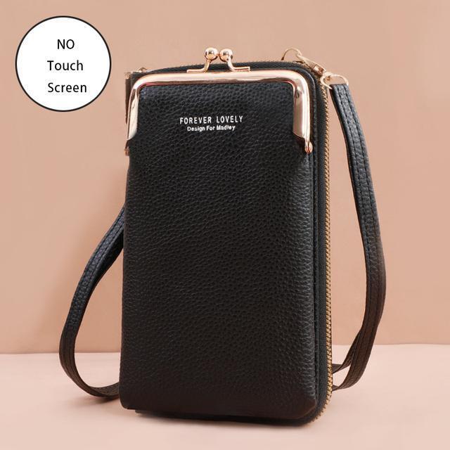 Handy Crossbody Phone Wallet – Sonia-Black-1-State of Style