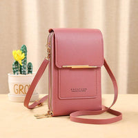 Handy Crossbody Phone Wallet – Sonia-Dark Pink-1-State of Style
