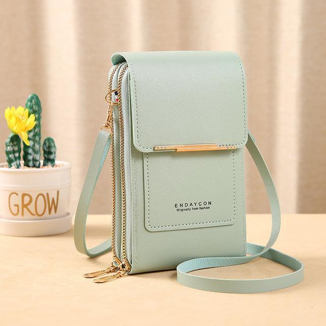 Handy Crossbody Phone Wallet – Sonia-Green-1-State of Style