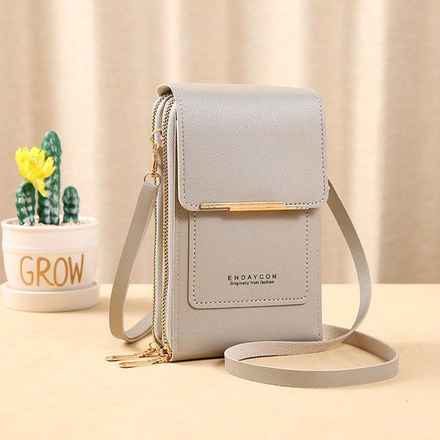 Handy Crossbody Phone Wallet – Sonia-Grey-1-State of Style