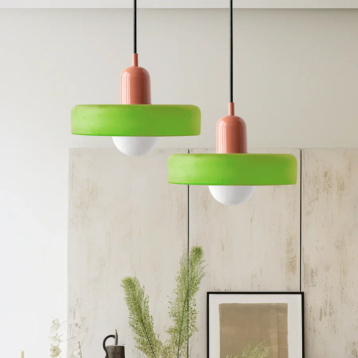Hanging Ceiling Lamp - NordicLuxe-Green-Pink-25 x 18 cm-State of Style