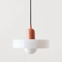 Hanging Ceiling Lamp - NordicLuxe-White-Pink-25 x 18 cm-State of Style