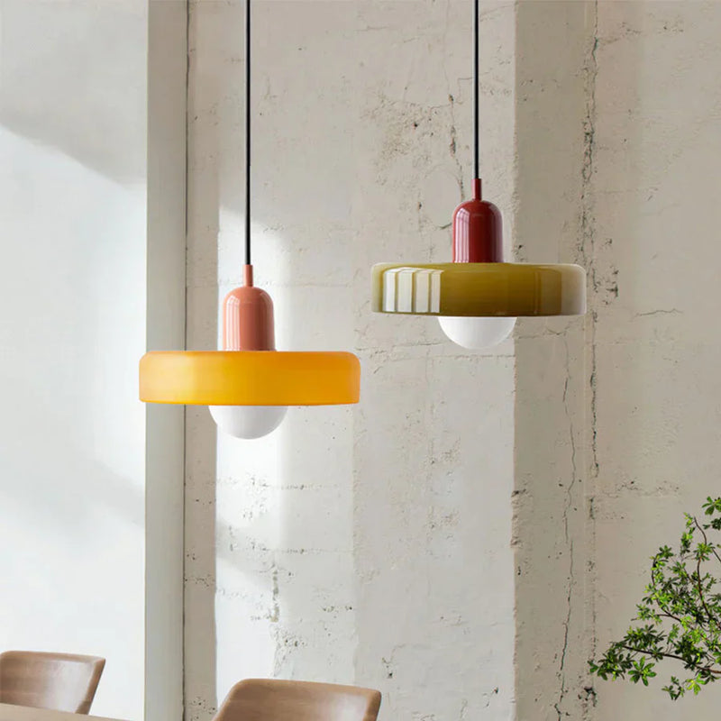 Hanging Ceiling Lamp - NordicLuxe-Yellow-Red-25 x 18 cm-State of Style