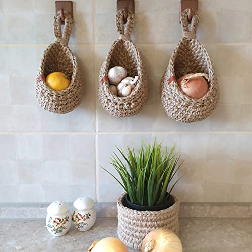Hanging Cotton Yarn Wall Baskets – Nara-S: 18X17cm-State of Style