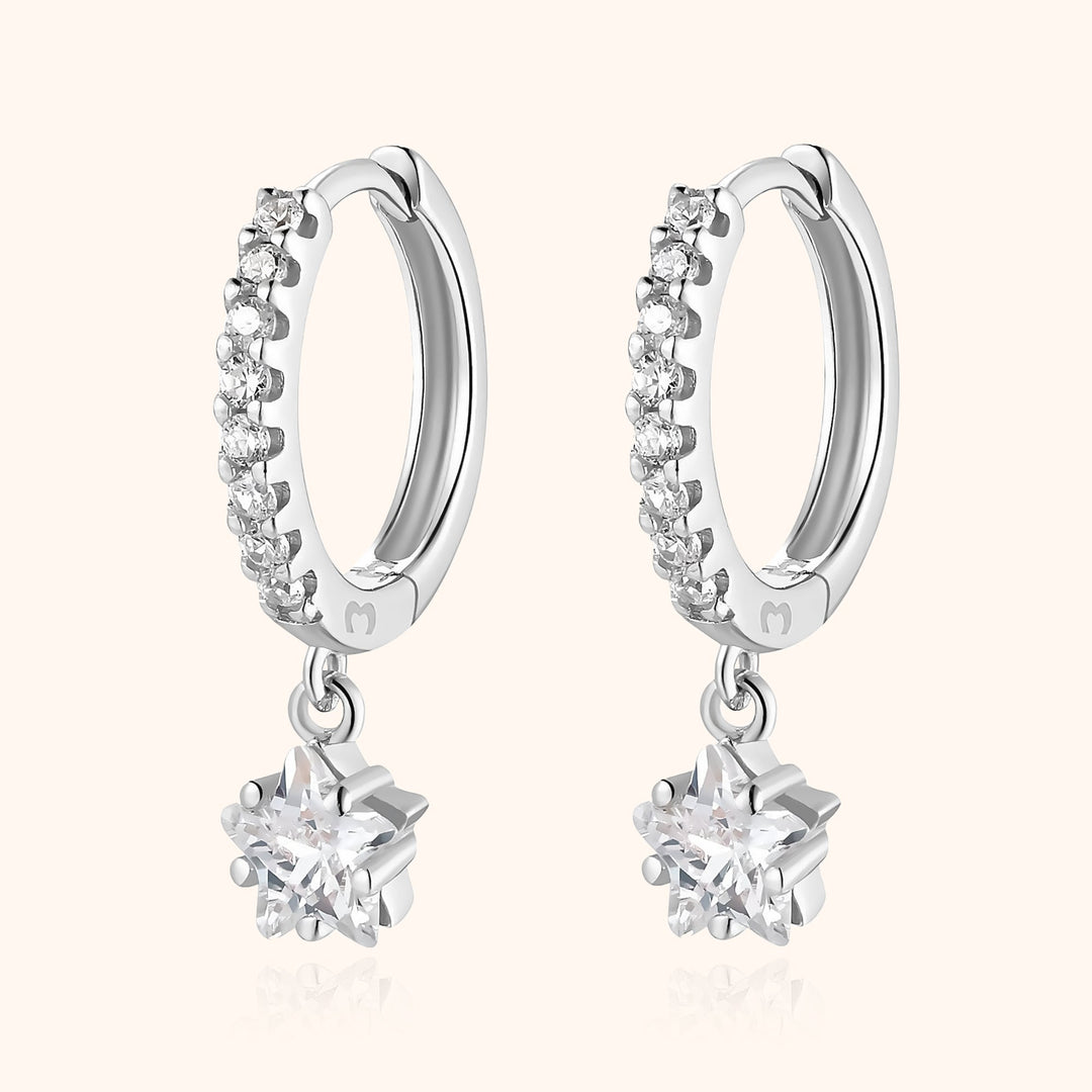 Hanging Star Earrings - Lyra-Silver-State of Style