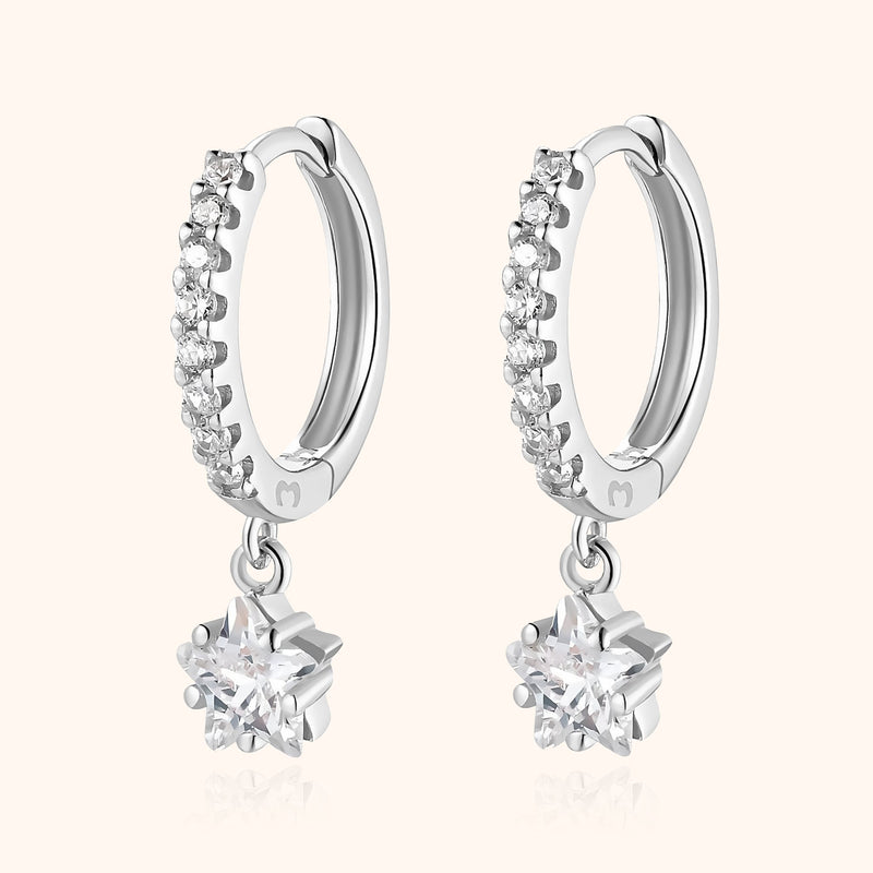Hanging Star Earrings - Lyra-Silver-State of Style