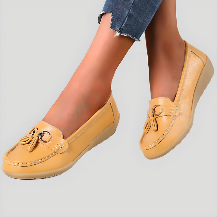 Hannah – Casual Slip-On Shoes with Ribbon Accent-Natural Products-4.5-State of Style