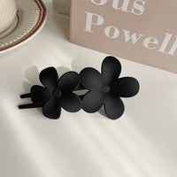 Hannah Traditional Hair Accessories – Non-Slip Matte Floral Hair Clips-Black-State of Style