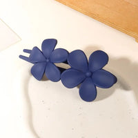 Hannah Traditional Hair Accessories – Non-Slip Matte Floral Hair Clips-Blue-State of Style