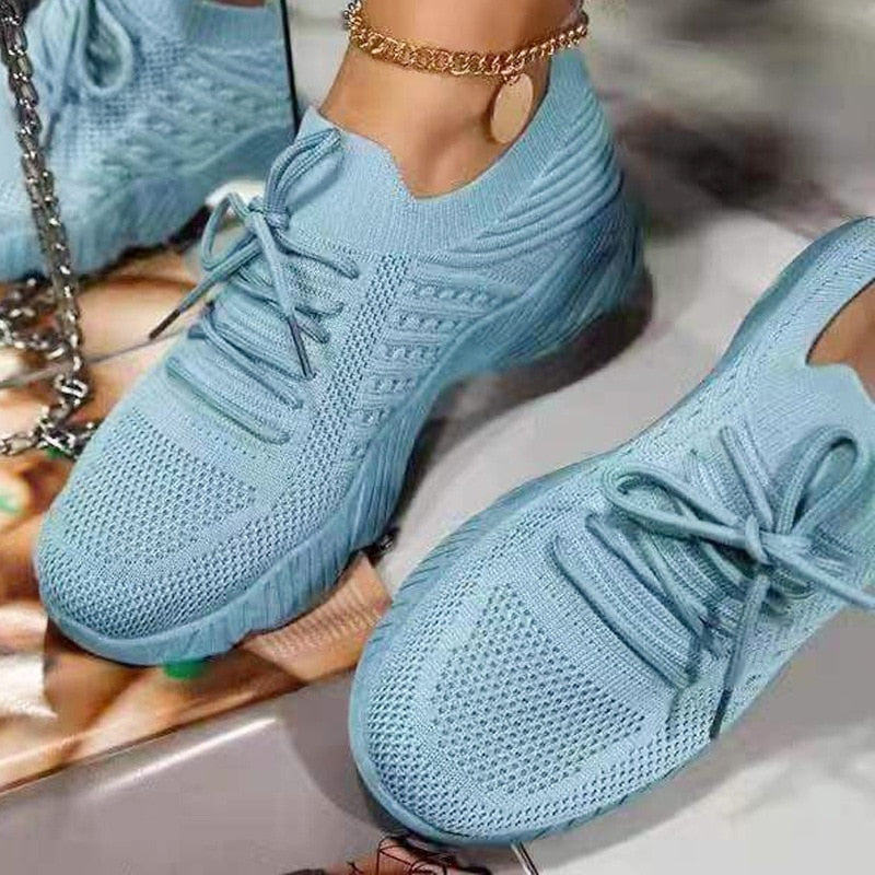 HannasSneaks | Trendy Casual Sneakers for Women-Blue-4.5-State of Style