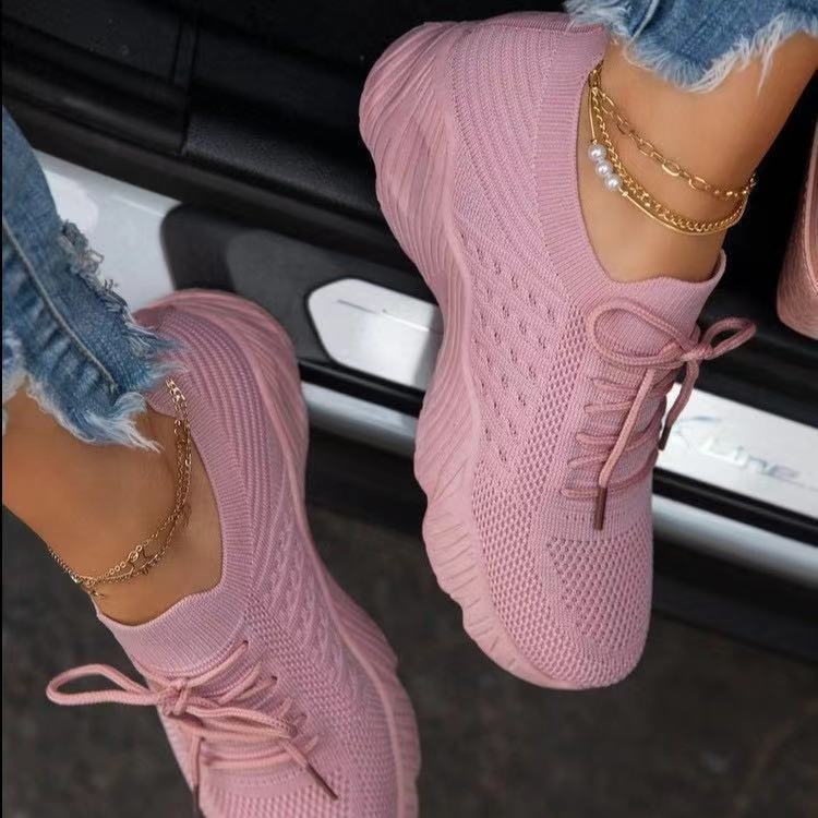 HannasSneaks | Trendy Casual Sneakers for Women-Pink-4.5-State of Style