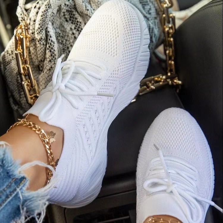 HannasSneaks | Trendy Casual Sneakers for Women-White-4.5-State of Style
