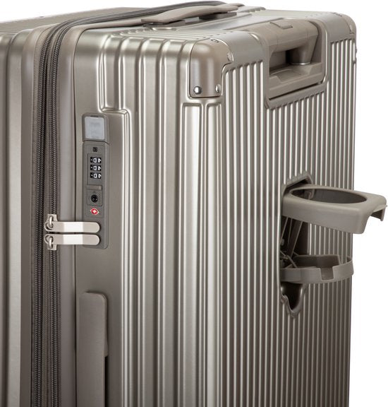 Hard case suitcase with extras – Mykonos-Gray-S (39 L)-State of Style