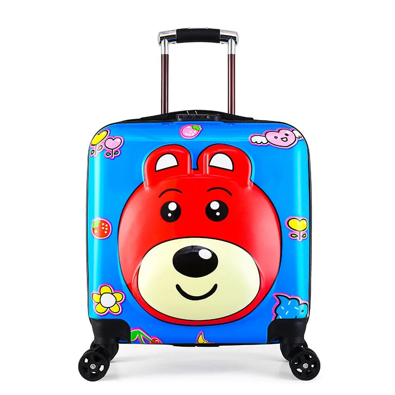 Hard-shell children's suitcase – Seoul-Blue Bear-State of Style