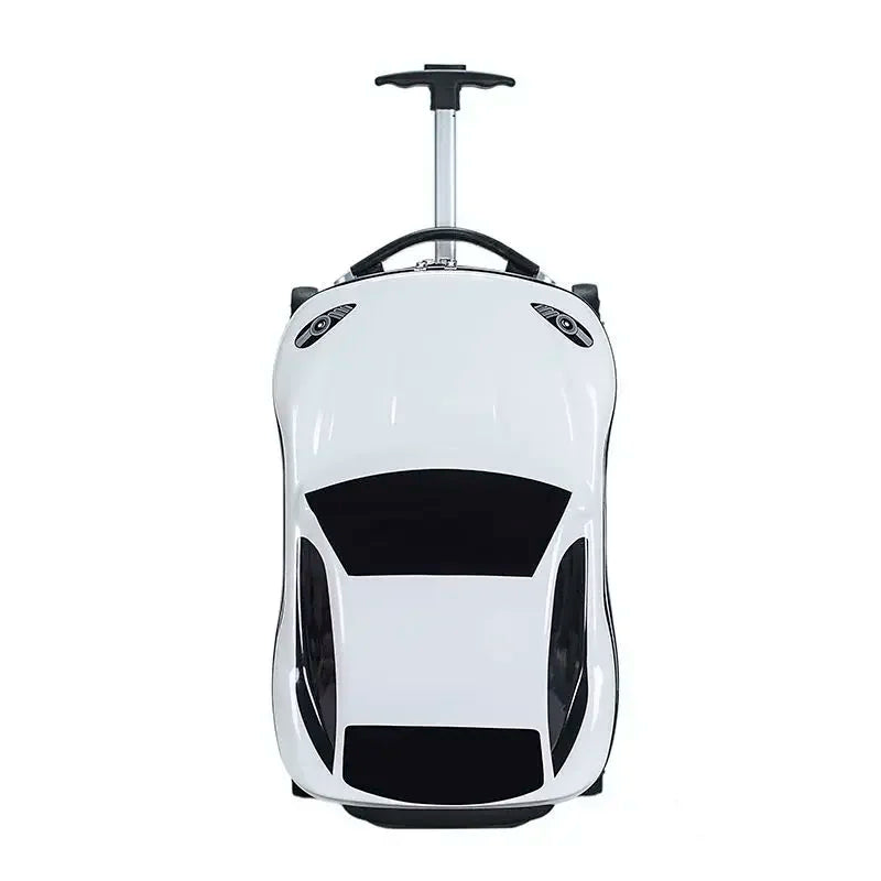 Hard-shell children's suitcase with car design – Turin-White-State of Style