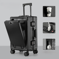 Hard-shell hand luggage suitcase – Manhattan Pro-Black-State of Style