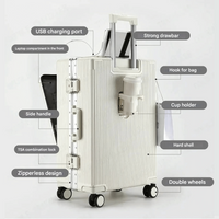 Hard-shell hand luggage suitcase – Manhattan Pro-Silver-State of Style