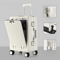 Hard-shell hand luggage suitcase – Manhattan Pro-White-State of Style