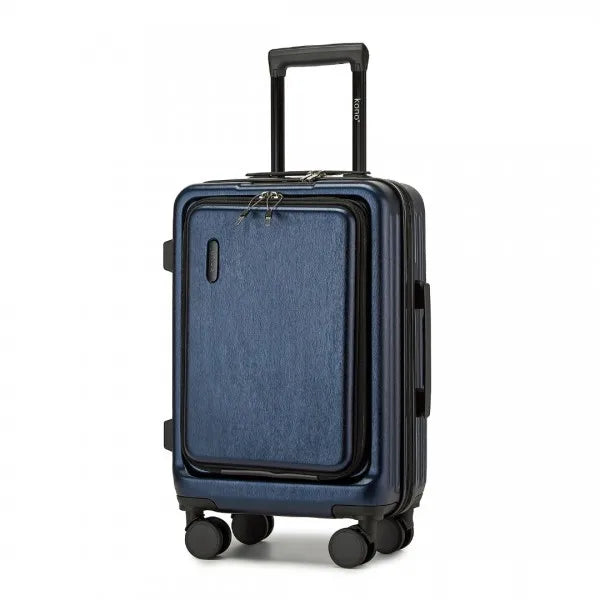 Hard-shell suitcase – Denver-Blue-S (40 L)-State of Style