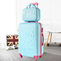 Hard shell suitcase set – Kyoto-Light blue-S (39 L)-State of Style