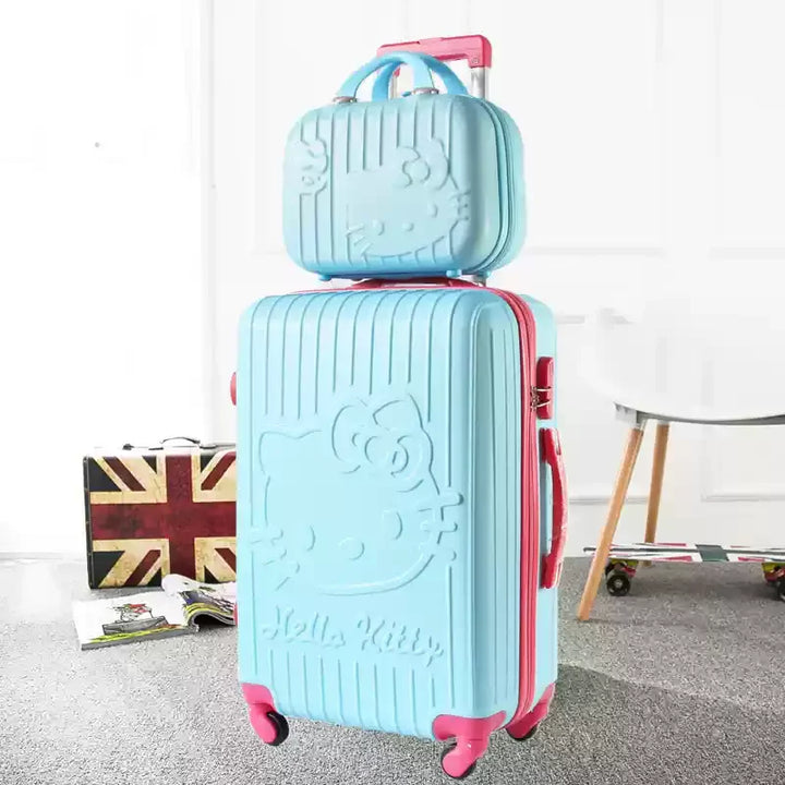 Hard shell suitcase set – Kyoto-Light blue-S (39 L)-State of Style