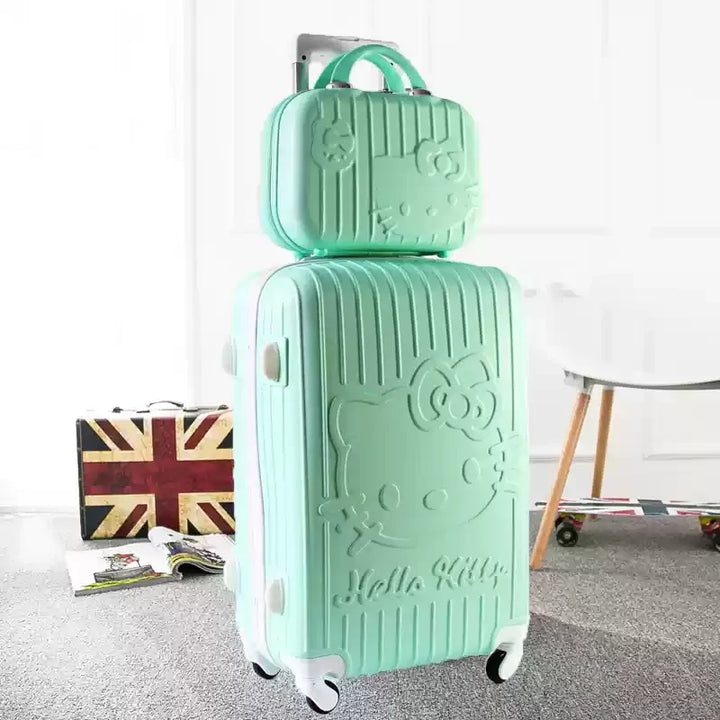 Hard shell suitcase set – Kyoto-Light green-S (39 L)-State of Style
