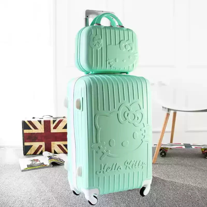 Hard shell suitcase set – Kyoto-Light green-S (39 L)-State of Style