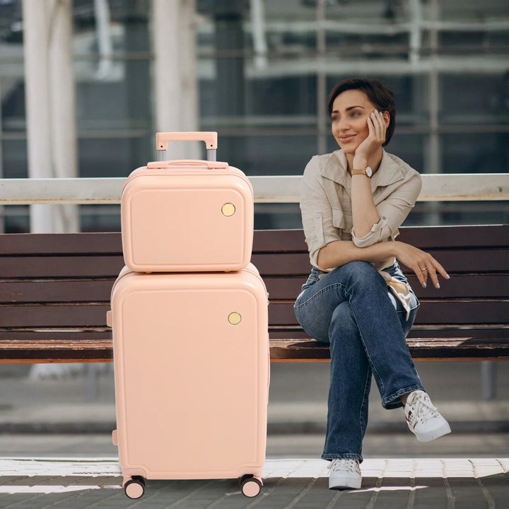 Hard shell suitcase set – Vienna Duo-Green-State of Style