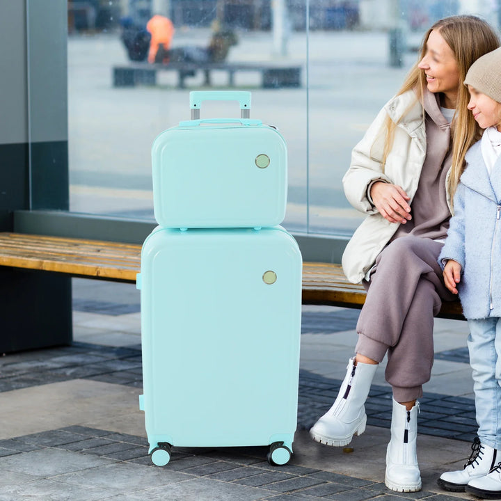 Hard shell suitcase set – Vienna Duo-Green-State of Style