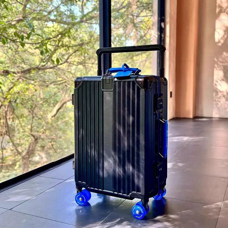Hard-shell suitcase – Valencia Voyager-Black Blue-2XL (145 L)-State of Style