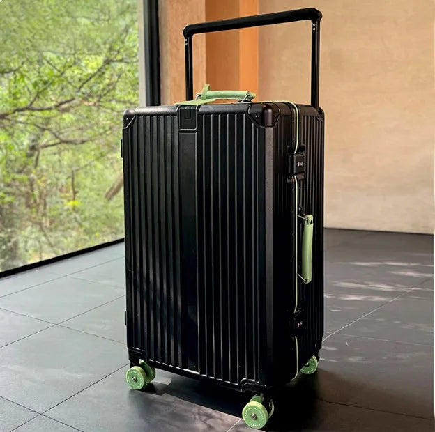 Hard-shell suitcase – Valencia Voyager-Black Green-XL (125 L)-State of Style