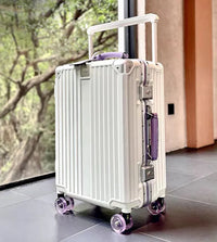 Hard-shell suitcase – Valencia Voyager-Black Purple-S (39 L)-State of Style