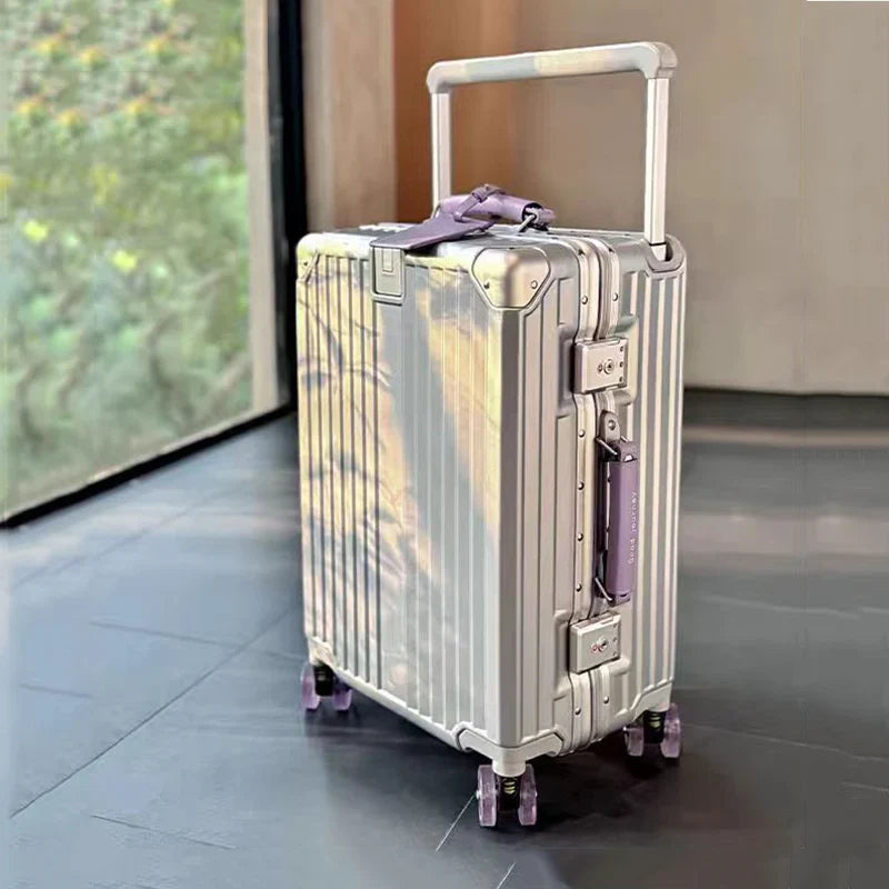 Hard-shell suitcase – Valencia Voyager-Silver Purple-L (103 L)-State of Style