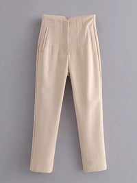 HarleenPants | Women's Stylish & Comfortable Trousers-Beige-XS-State of Style