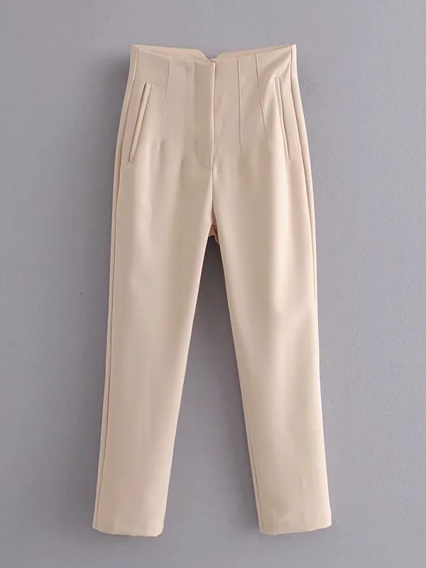 HarleenPants | Women's Stylish & Comfortable Trousers-Beige-XS-State of Style