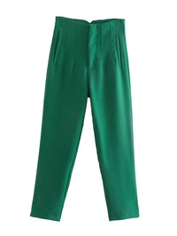HarleenPants | Women's Stylish & Comfortable Trousers-Fir Green-XS-State of Style