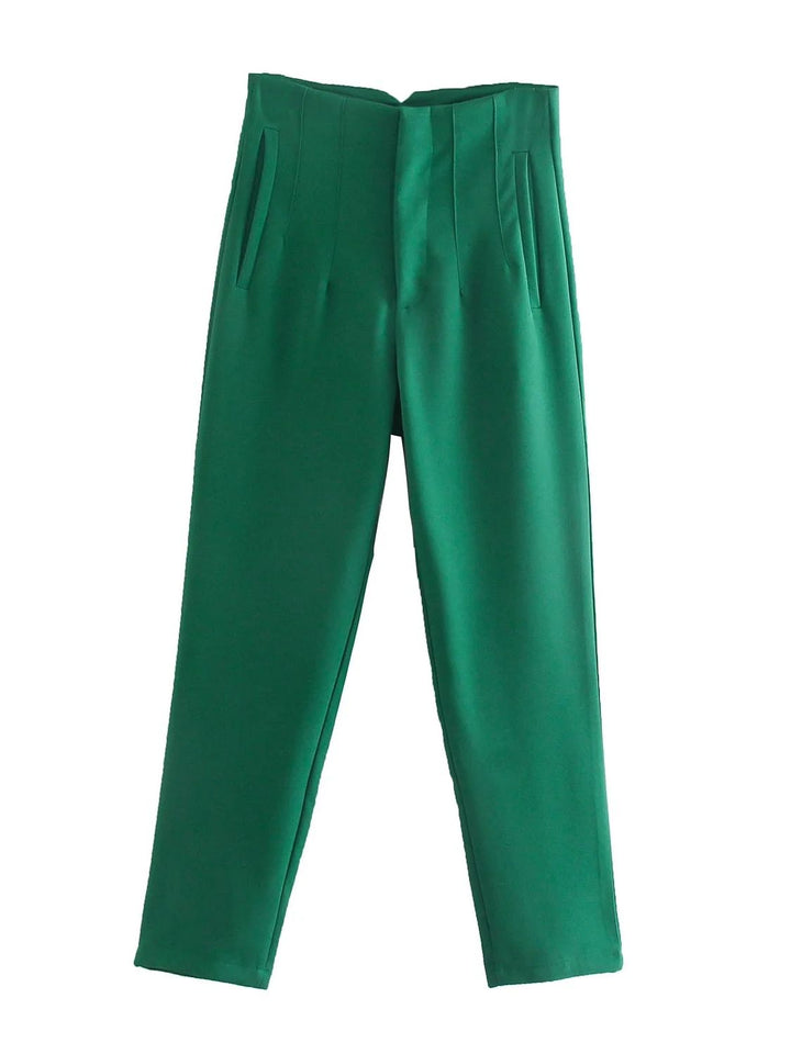 HarleenPants | Women's Stylish & Comfortable Trousers-Fir Green-XS-State of Style