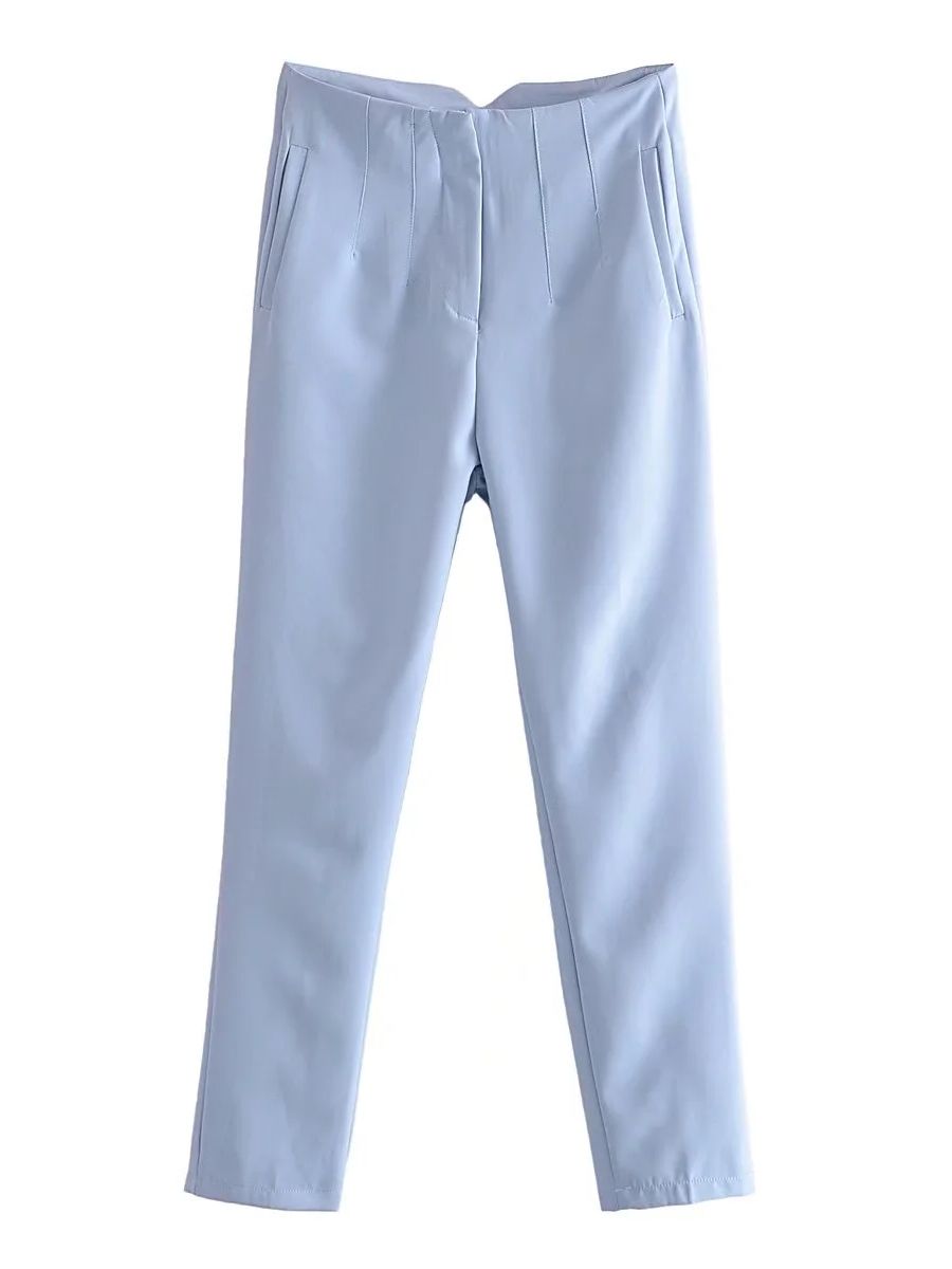 HarleenPants | Women's Stylish & Comfortable Trousers-Light Blue-XS-State of Style