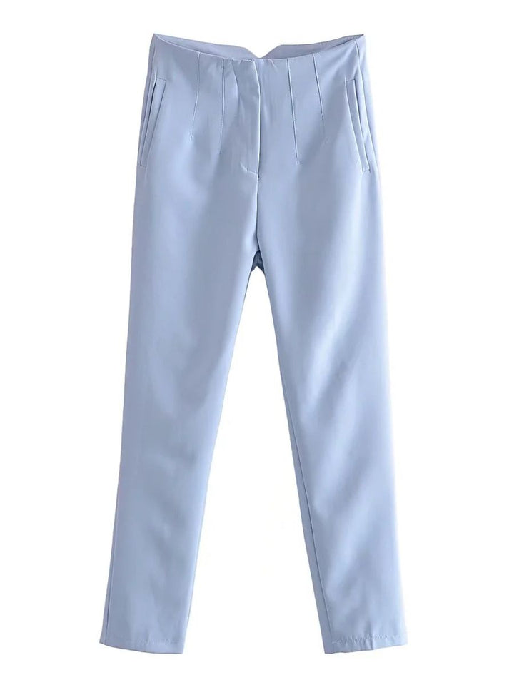 HarleenPants | Women's Stylish & Comfortable Trousers-Light Blue-XS-State of Style