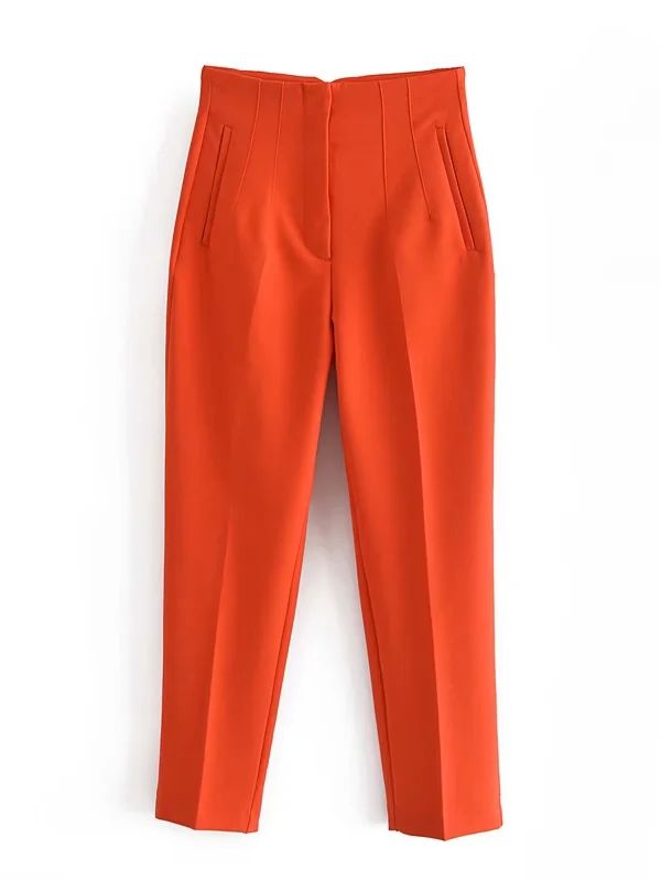 HarleenPants | Women's Stylish & Comfortable Trousers-Orange-XS-State of Style