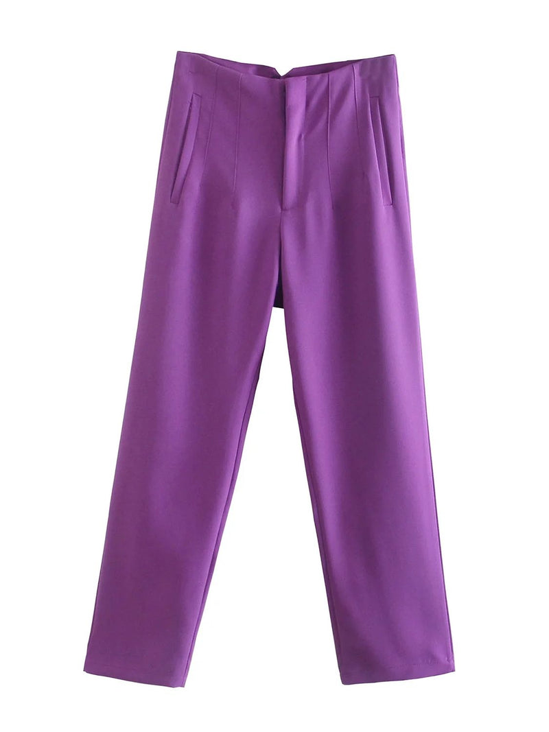HarleenPants | Women's Stylish & Comfortable Trousers-Purple-XS-State of Style