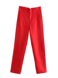 HarleenPants | Women's Stylish & Comfortable Trousers-Red-XS-State of Style