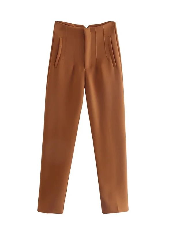 HarleenPants | Women's Stylish & Comfortable Trousers-Rust-XS-State of Style