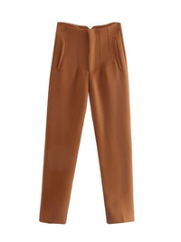 HarleenPants | Women's Stylish & Comfortable Trousers-Rust-XS-State of Style