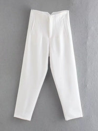HarleenPants | Women's Stylish & Comfortable Trousers-White-XS-State of Style