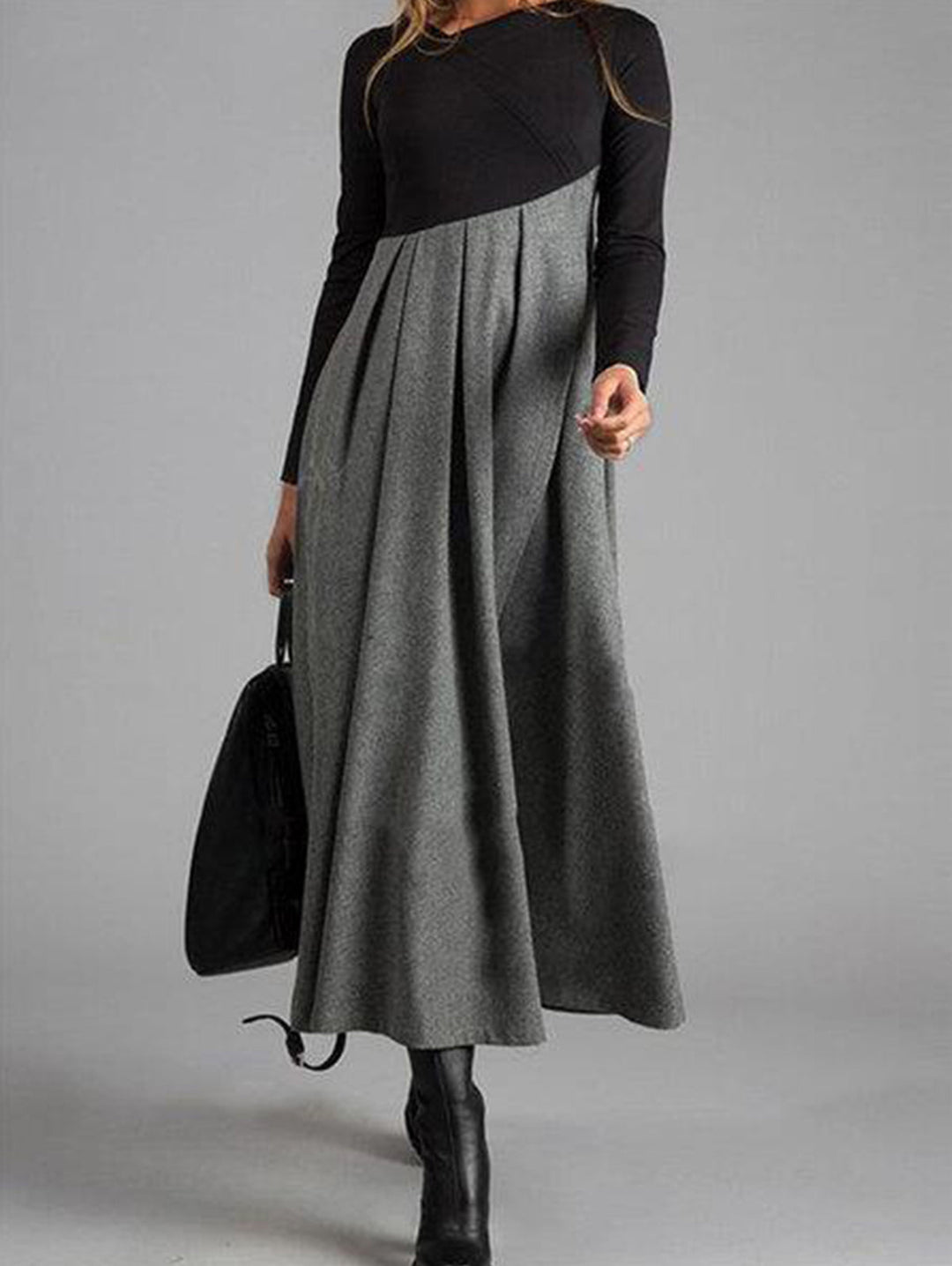 Harmony Dress with Colourful Style – Elina-Grey-XS-State of Style