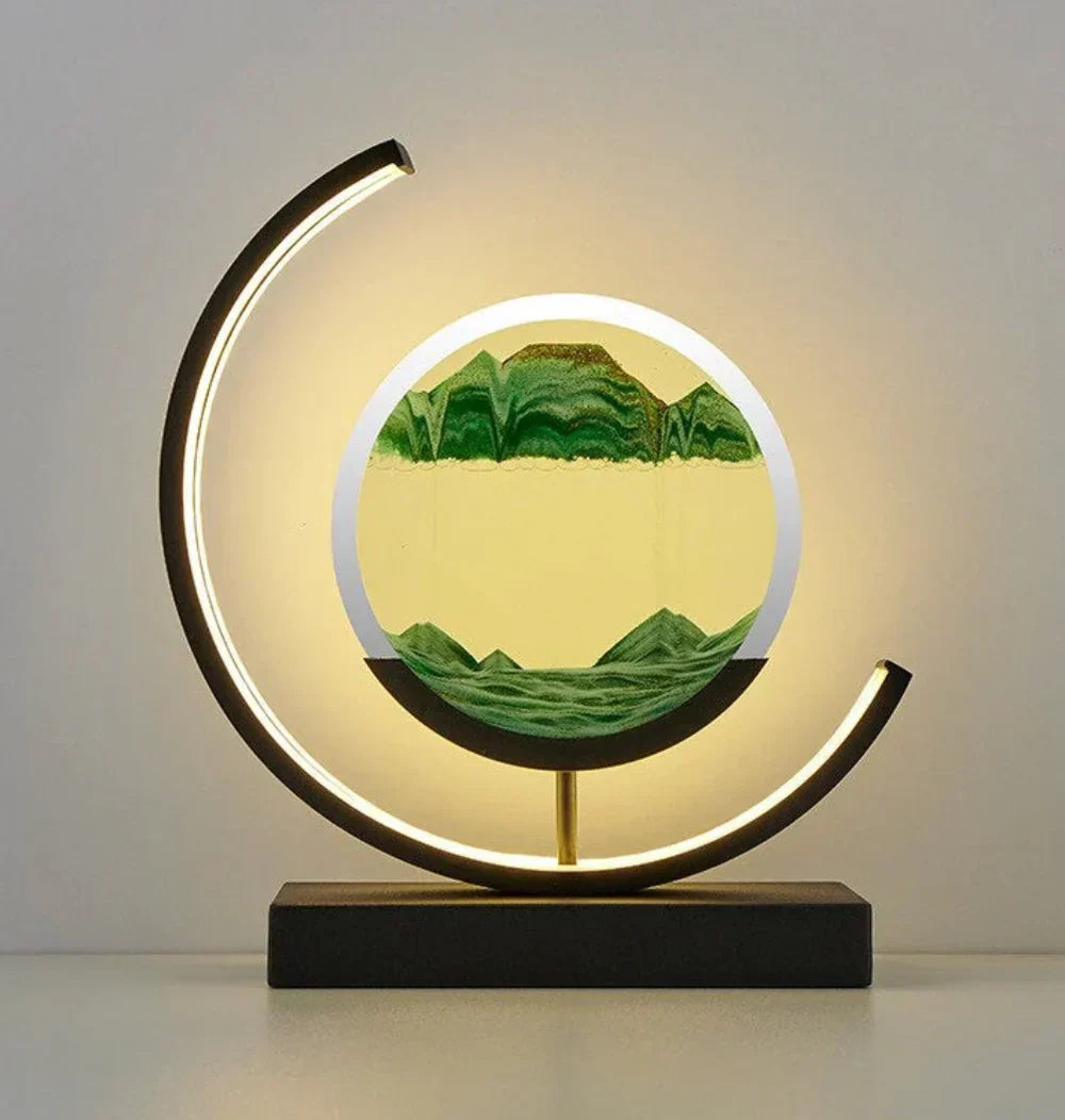 Harmony Sand Landscape Lamp - Serenova-Black/Green-State of Style