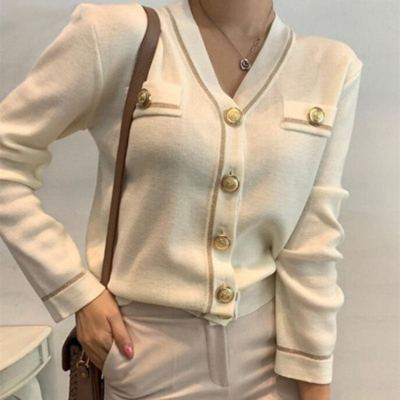 HattiesVest | Women's Soft Knit V-Neck Cardigan-Black-One size fits all-State of Style