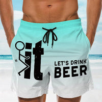 Hawaii Men's Swim Shorts with Elastic Waistband – Fabio-Blue-2XS-State of Style