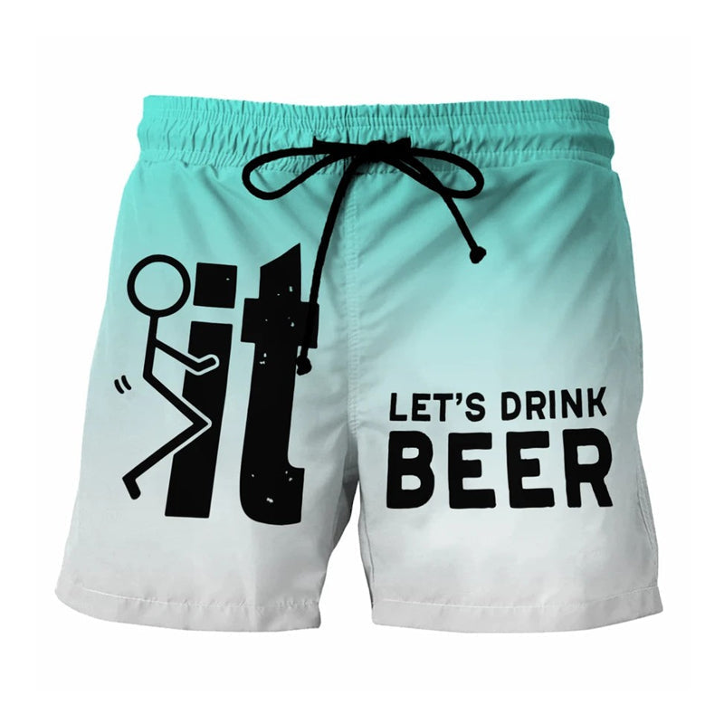 Hawaii Men's Swim Shorts with Elastic Waistband – Fabio-Green-2XS-State of Style